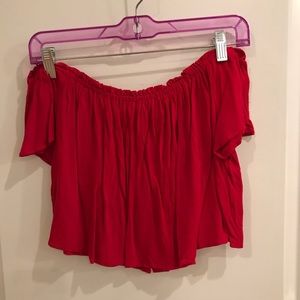 Off the shoulder crop top